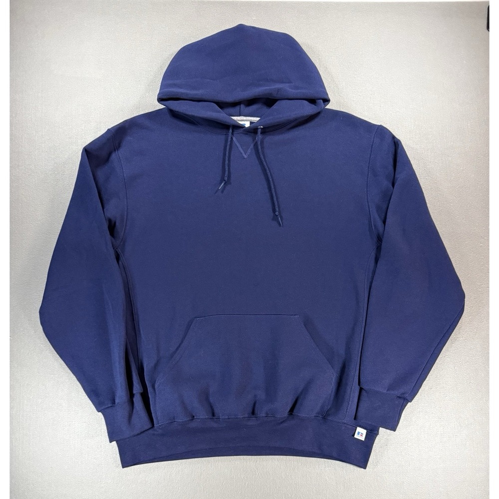 Vintage Russell Athletic Pullover Hoodie In Navy Mens Size XL